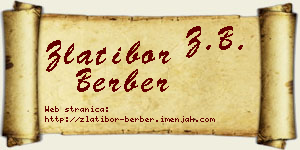 Zlatibor Berber vizit kartica